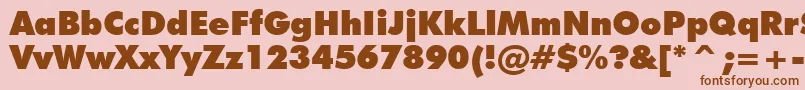 Tt0148m Font – Brown Fonts on Pink Background