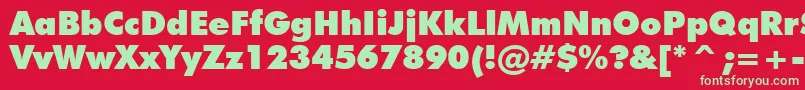 Tt0148m Font – Green Fonts on Red Background