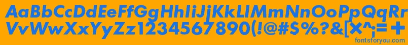 C+Boldital Font – Blue Fonts on Orange Background