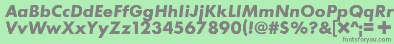 C+Boldital Font – Gray Fonts on Green Background