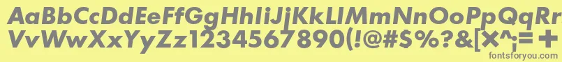 C+Boldital Font – Gray Fonts on Yellow Background