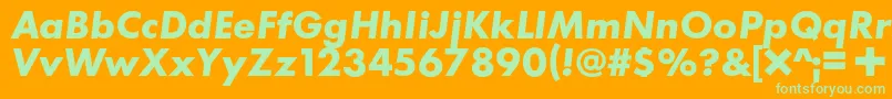 C+Boldital Font – Green Fonts on Orange Background