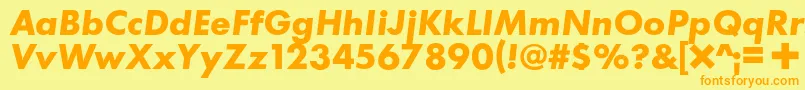 C+Boldital Font – Orange Fonts on Yellow Background