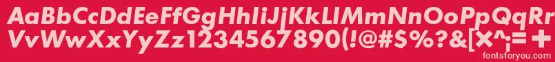 C+Boldital Font – Pink Fonts on Red Background