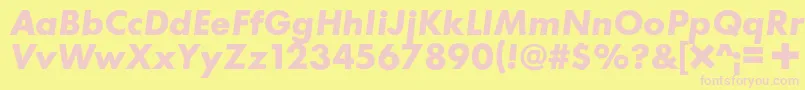 C+Boldital Font – Pink Fonts on Yellow Background