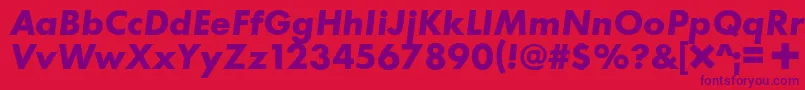 C+Boldital Font – Purple Fonts on Red Background