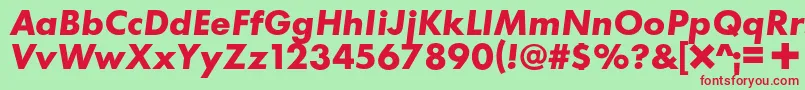 C+Boldital Font – Red Fonts on Green Background