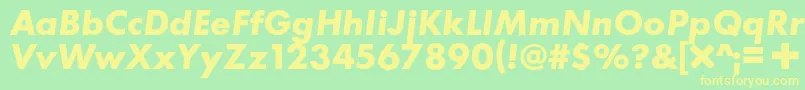 C+Boldital Font – Yellow Fonts on Green Background