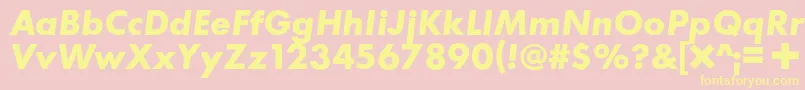 C+Boldital Font – Yellow Fonts on Pink Background