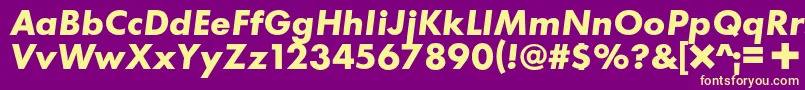 C+Boldital Font – Yellow Fonts on Purple Background