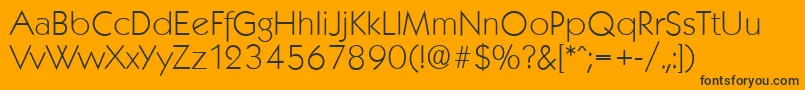 KoblenzserialXlightRegular Font – Black Fonts on Orange Background