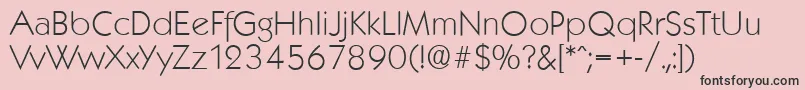 KoblenzserialXlightRegular-fontti – mustat fontit vaaleanpunaisella taustalla