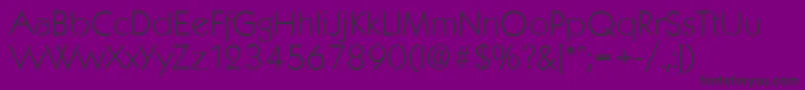 フォントKoblenzserialXlightRegular – 紫の背景に黒い文字