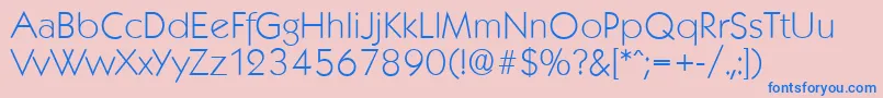 KoblenzserialXlightRegular Font – Blue Fonts on Pink Background