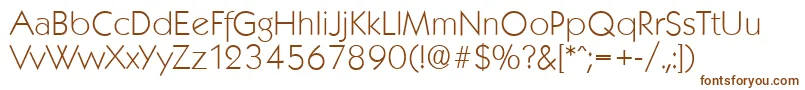 KoblenzserialXlightRegular Font – Brown Fonts on White Background