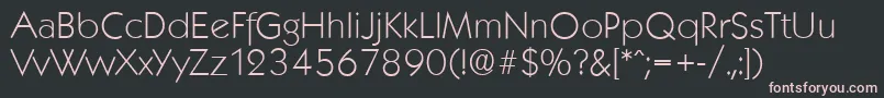 KoblenzserialXlightRegular Font – Pink Fonts on Black Background