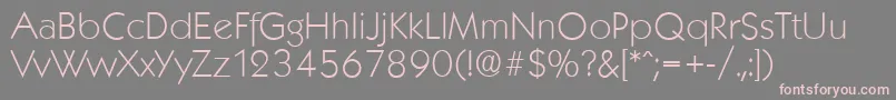 Шрифт KoblenzserialXlightRegular – розовые шрифты на сером фоне