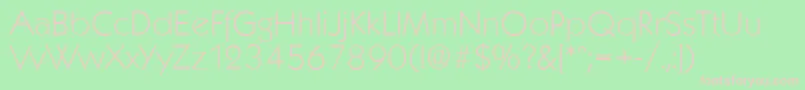 フォントKoblenzserialXlightRegular – 緑の背景にピンクのフォント
