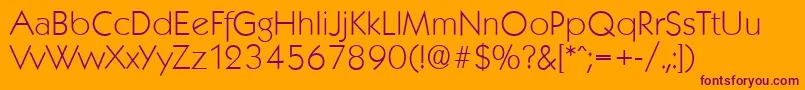 KoblenzserialXlightRegular Font – Purple Fonts on Orange Background