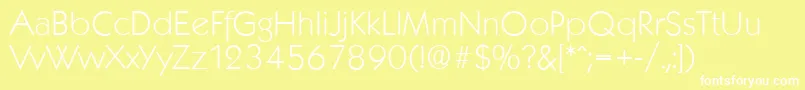 KoblenzserialXlightRegular Font – White Fonts on Yellow Background