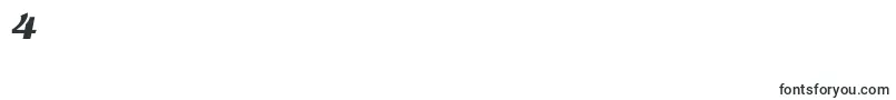 PanacheBlackit-Schriftart – Schriften für die Ziffer 4