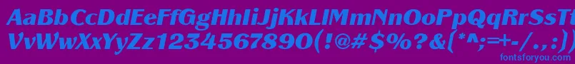 PanacheBlackit Font – Blue Fonts on Purple Background
