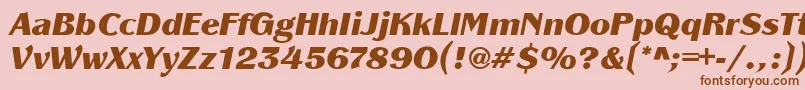 More about PanacheBlackit Font PanacheBlackit Font – Brown Fonts on Pink Background