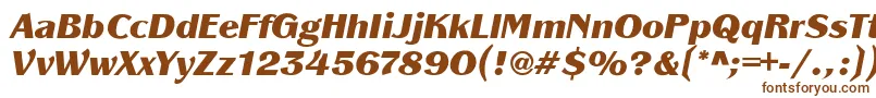 Шрифт PanacheBlackit – коричневые шрифты на белом фоне