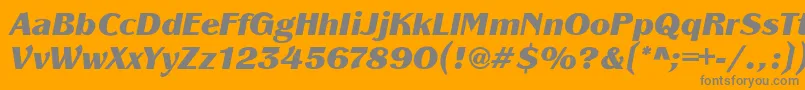 PanacheBlackit Font – Gray Fonts on Orange Background