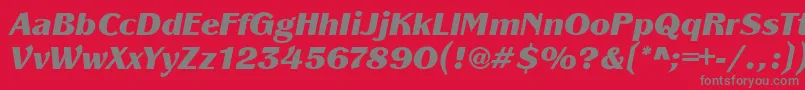 PanacheBlackit Font – Gray Fonts on Red Background