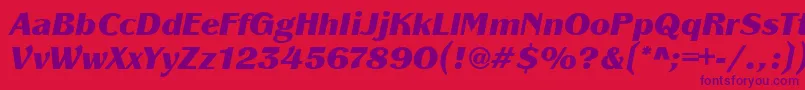 PanacheBlackit Font – Purple Fonts on Red Background