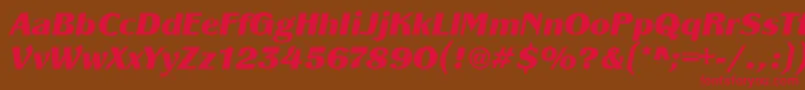 PanacheBlackit Font – Red Fonts on Brown Background