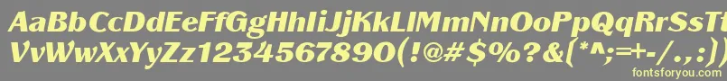 PanacheBlackit Font – Yellow Fonts on Gray Background