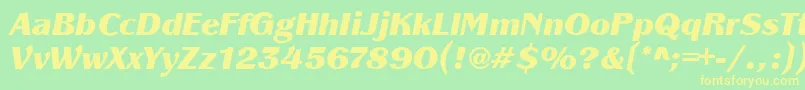 PanacheBlackit Font – Yellow Fonts on Green Background