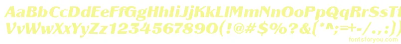 PanacheBlackit-fontti – keltaiset fontit