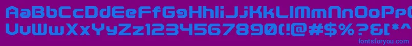 PolenticalNeonBold Font – Blue Fonts on Purple Background