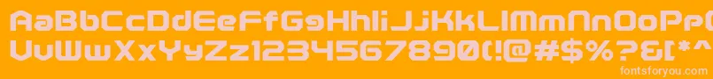 PolenticalNeonBold Font – Pink Fonts on Orange Background