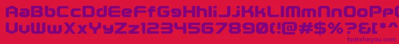 fuente PolenticalNeonBold – Fuentes Moradas Sobre Fondo Rojo