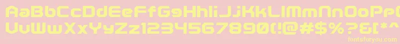 PolenticalNeonBold Font – Yellow Fonts on Pink Background