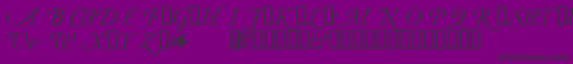 Шрифт GaramondalternatesskItalic – чёрные шрифты на фиолетовом фоне