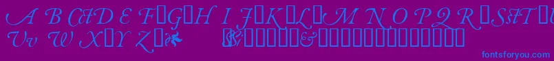 GaramondalternatesskItalic Font – Blue Fonts on Purple Background