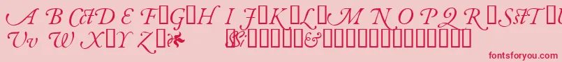 Czcionka GaramondalternatesskItalic – czerwone czcionki na różowym tle