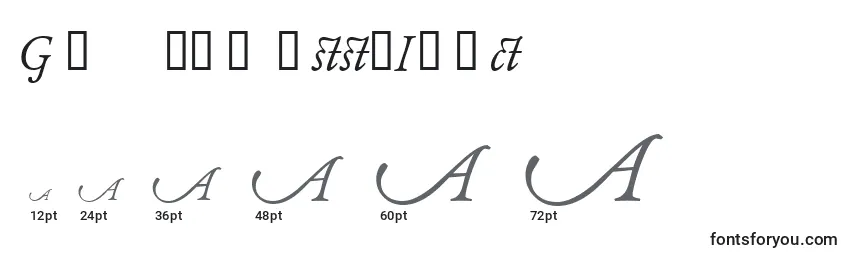 GaramondalternatesskItalic Font Sizes