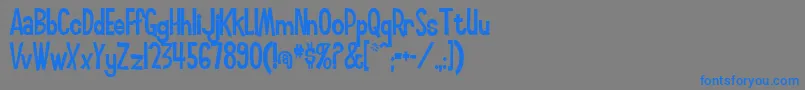 Smilage ffy Font – Blue Fonts on Gray Background