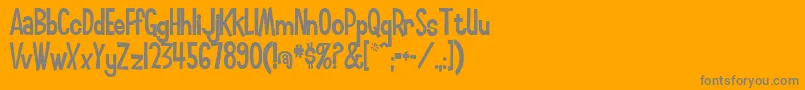 Smilage ffy Font – Gray Fonts on Orange Background