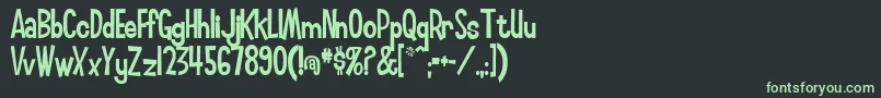 Шрифт Smilage ffy – зелёные шрифты на чёрном фоне