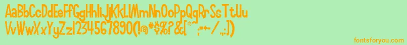 Smilage ffy Font – Orange Fonts on Green Background