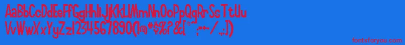 Smilage ffy Font – Red Fonts on Blue Background