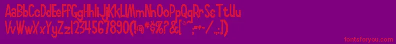 Smilage ffy Font – Red Fonts on Purple Background