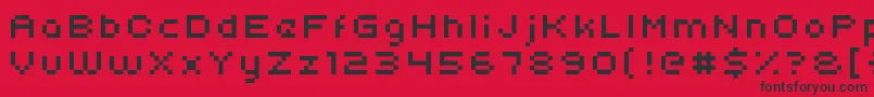 Uni0554 Font – Black Fonts on Red Background